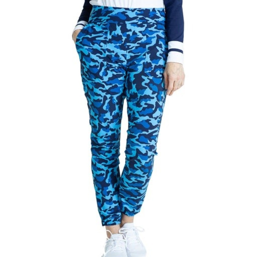 Kinona Tailored & Trim Women's Golf Jogger Blue Camouflage  Small